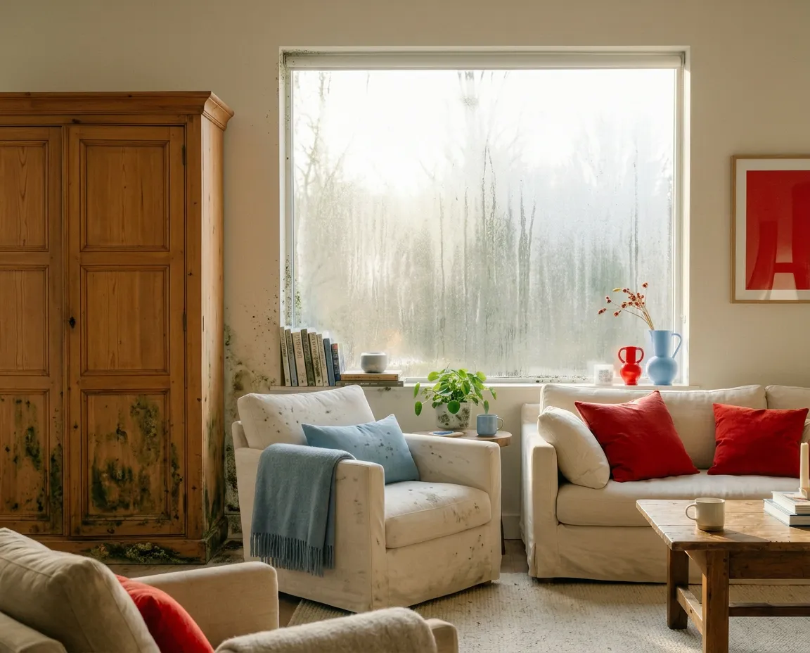 Mur avec humidité à Biriatou